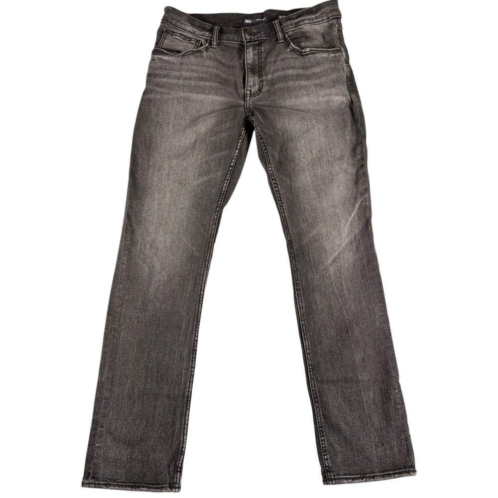 BKE Jake Straight Jeans Mens 36x32 Black Wash Faded Straight Western Cowboy Y2K